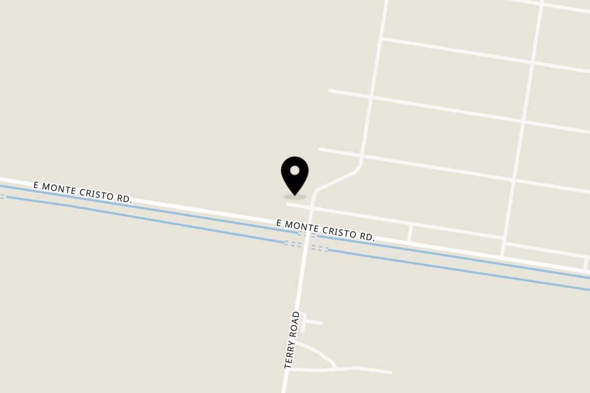 Map showing the location of Arenas Jimenez Meat Market on 6017 E Monte Cristo Rd in Edinburg